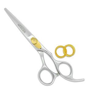 NIXCER HAIR CUTTING SCISSOR RAZOR EDGE STAINLESS STEEL BARBER SHEERS 6.5" Silver